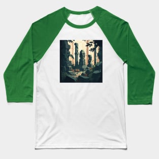 Ancient Stone Ruins Baseball T-Shirt